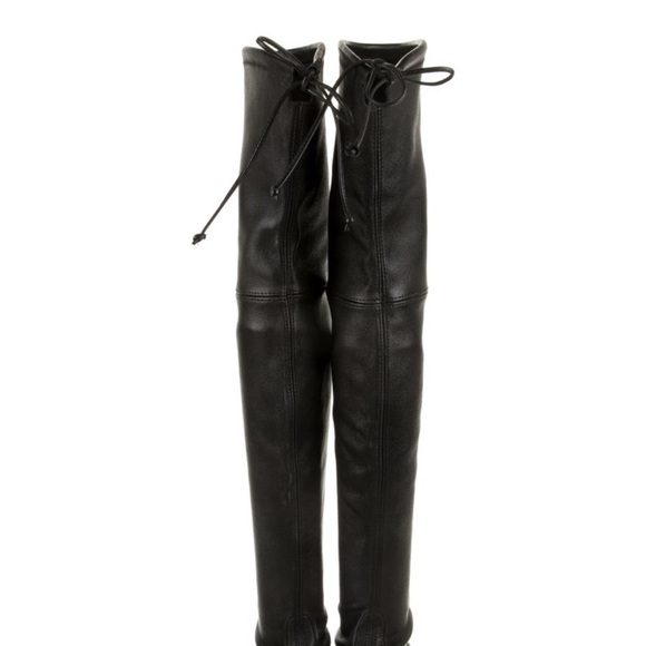 Stuart Weitzman Lowland Leather OTK Boot — excellent condition! - Picture 9 of 10
